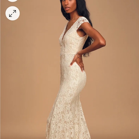 Lulu’s Icing on the Cake White Lace Short Sleeve Maxi Dress - Picture 3 of 12